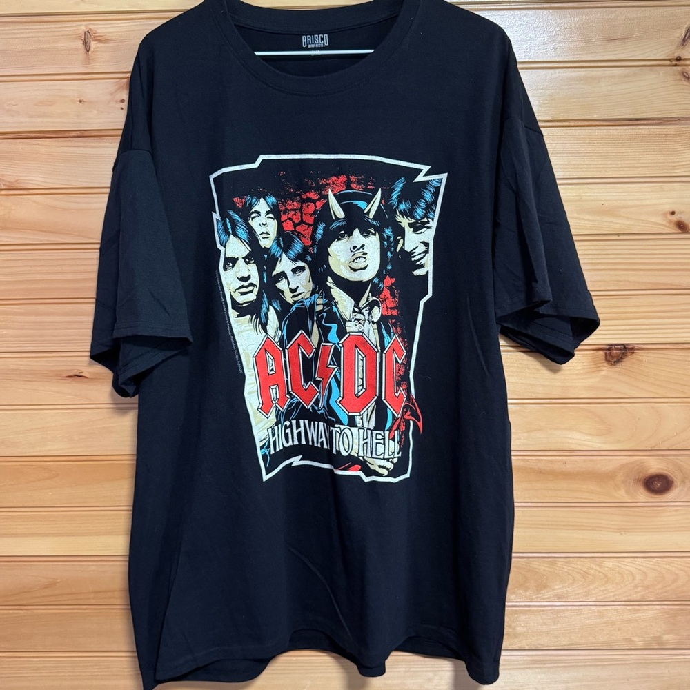 Black AC/DC Graphic Short Sleeve Tee